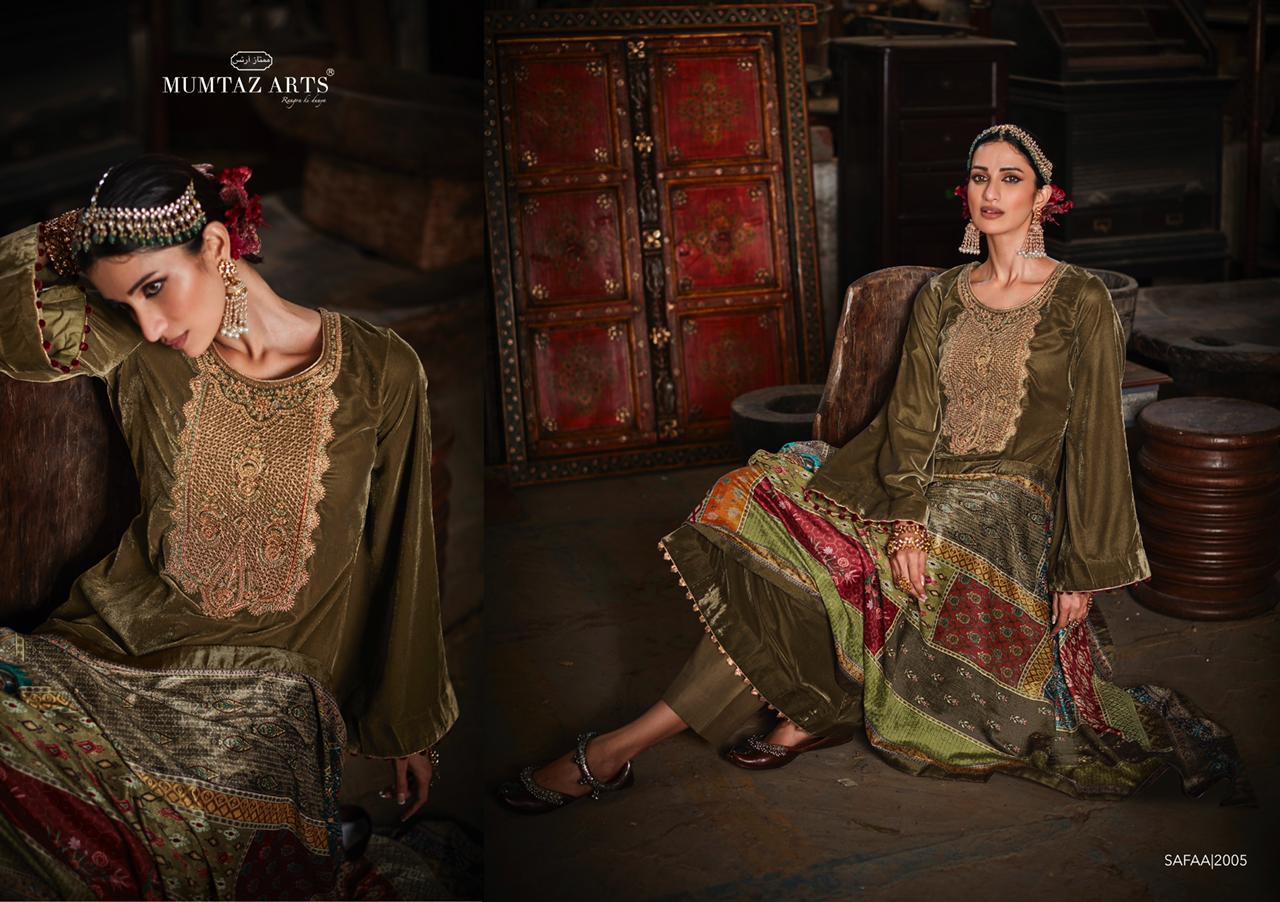 Mumtaz Arts Safaa Velvet Vol  1  Pashmina Winter Salwar Suit Wholesale