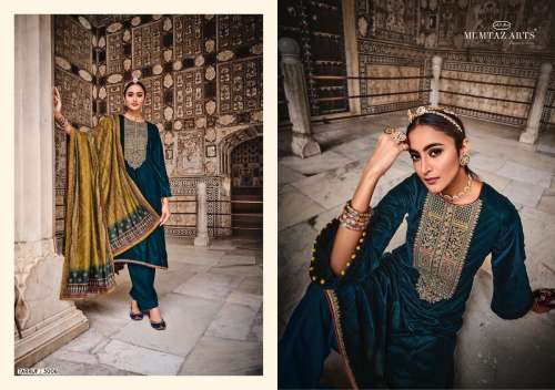 Mumtaz Arts Tarruf Velvet With Embroidery Work Pashmina Suits Catalog
