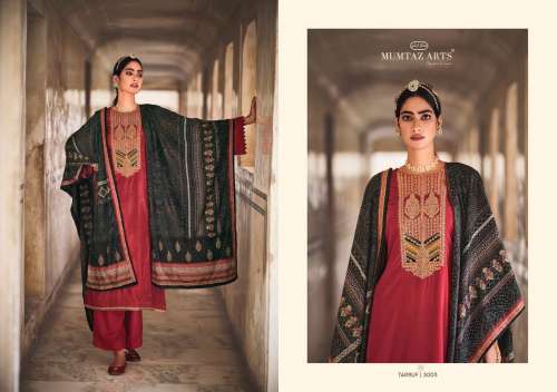 Mumtaz Arts Tarruf Velvet With Embroidery Work Pashmina Suits Catalog