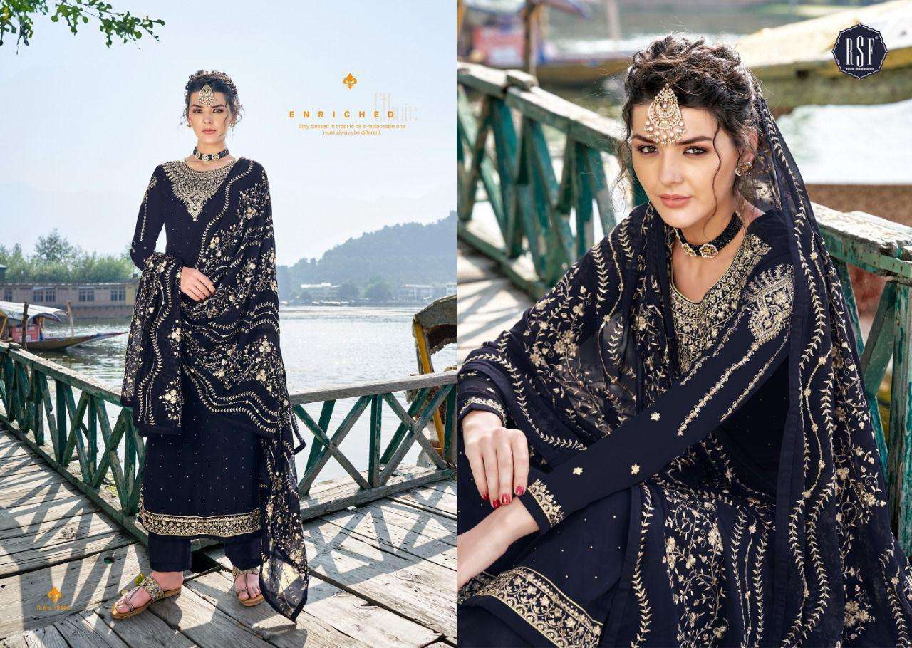 Rsf Zariya Faux Georgette With Embroidery Work Salwar Suits Catalog
