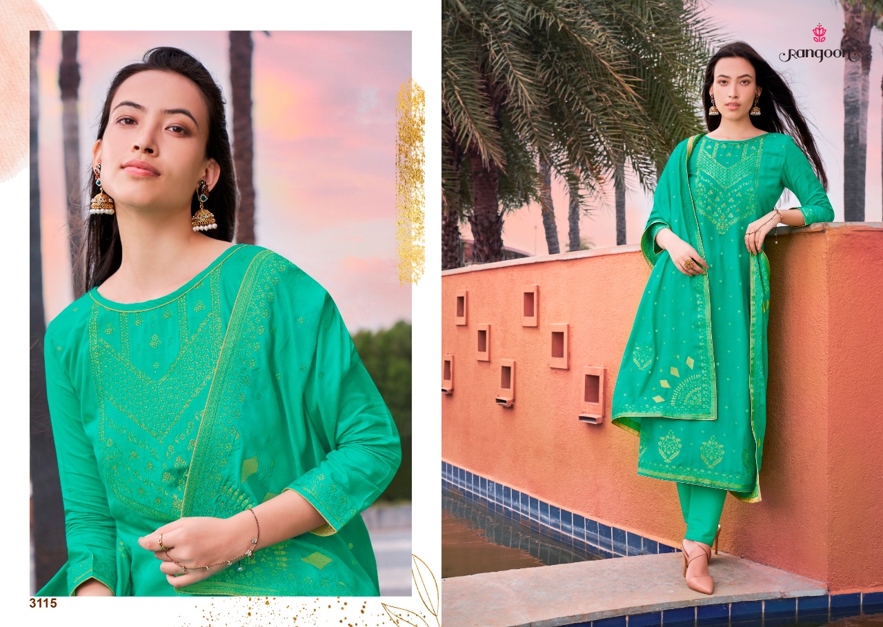 Rangoon Sakhi Saheli Designer Jacquard Designer Readymade Suits Catalog