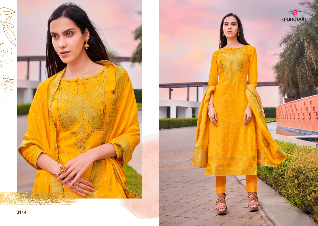 Rangoon Sakhi Saheli Designer Jacquard Designer Readymade Suits Catalog