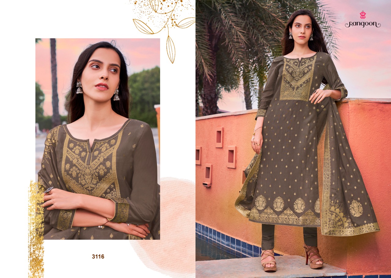 Rangoon Sakhi Saheli Designer Jacquard Designer Readymade Suits Catalog