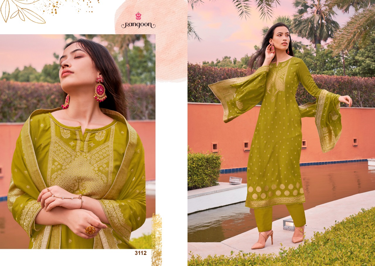 Rangoon Sakhi Saheli Designer Jacquard Designer Readymade Suits Catalog