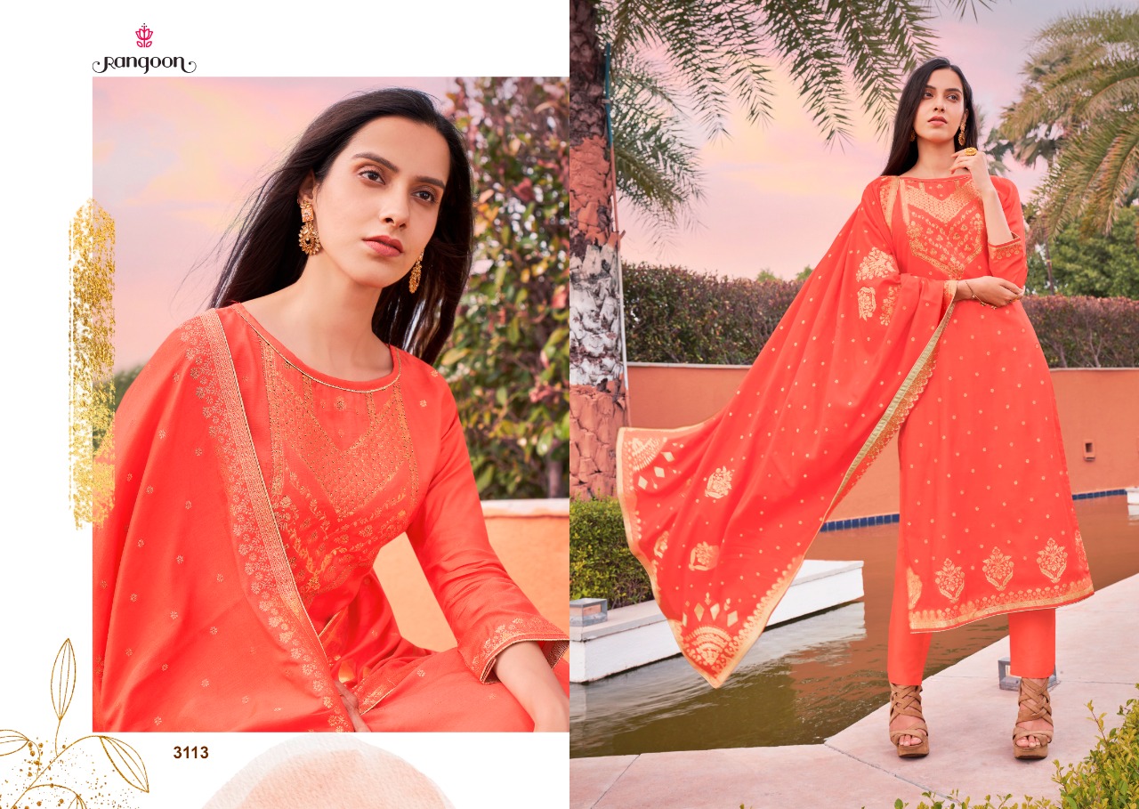 Rangoon Sakhi Saheli Designer Jacquard Designer Readymade Suits Catalog