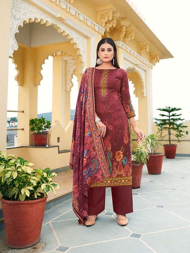 Roli Moli  Kalki 8001 To 8008 Series Pasmina Print Dress Material Catalog
