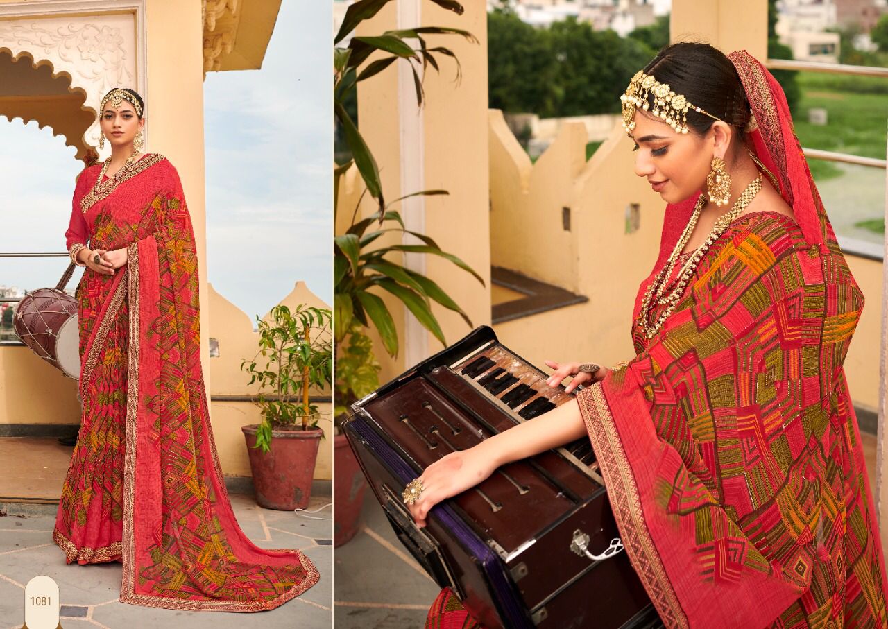 Saroj Gorgeous  Vol 4 Casual Wear Georgette Saree Catalog