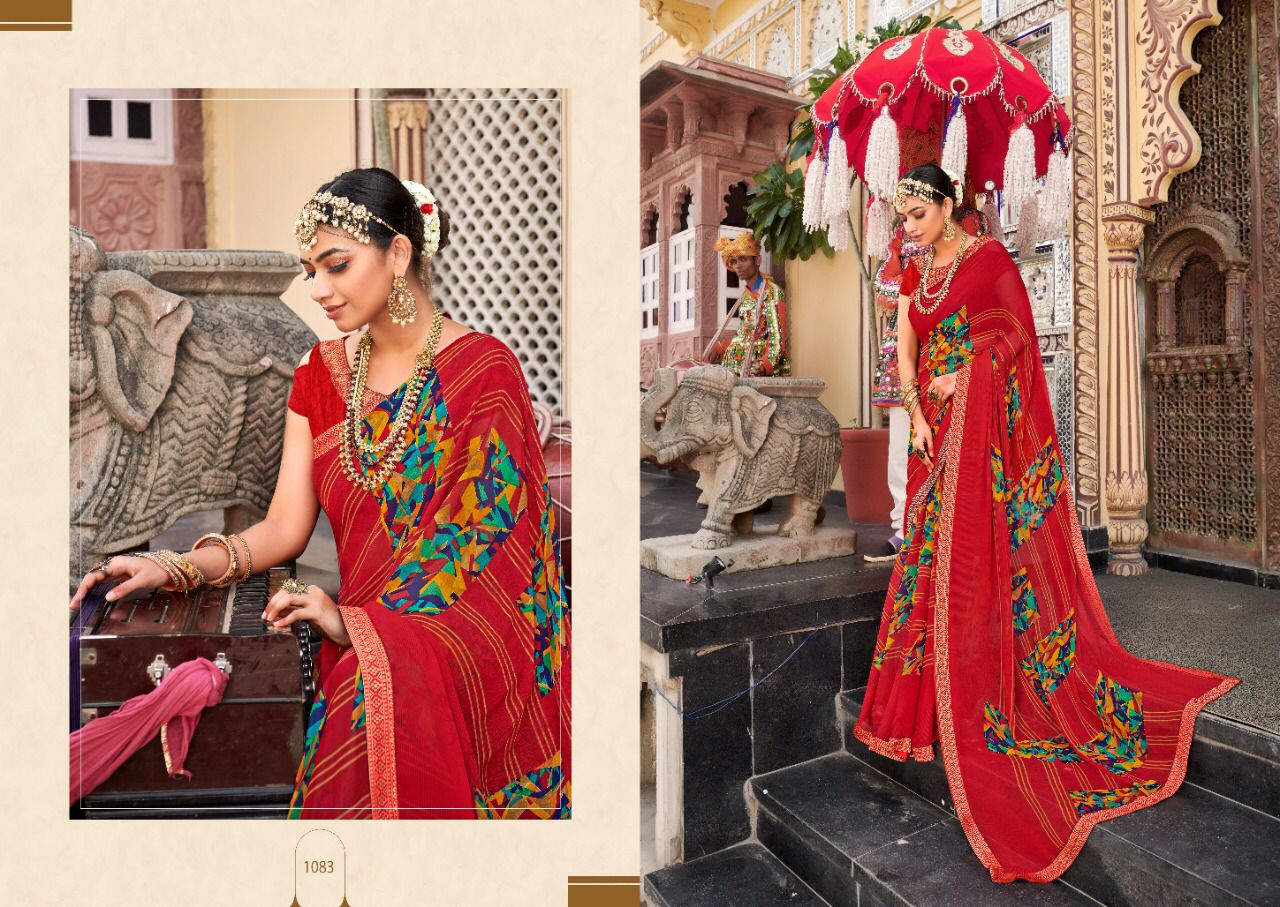Saroj Gorgeous  Vol 4 Casual Wear Georgette Saree Catalog