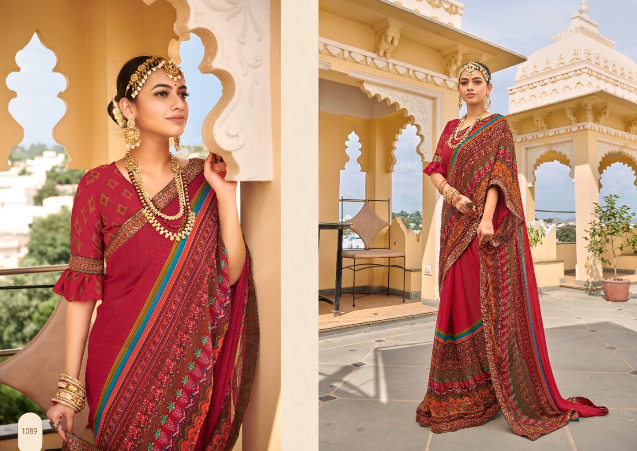 Saroj Gorgeous  Vol 4 Casual Wear Georgette Saree Catalog