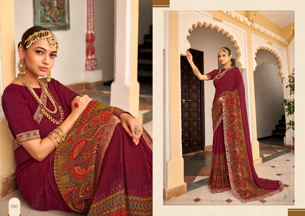 Saroj Gorgeous  Vol 4 Casual Wear Georgette Saree Catalog
