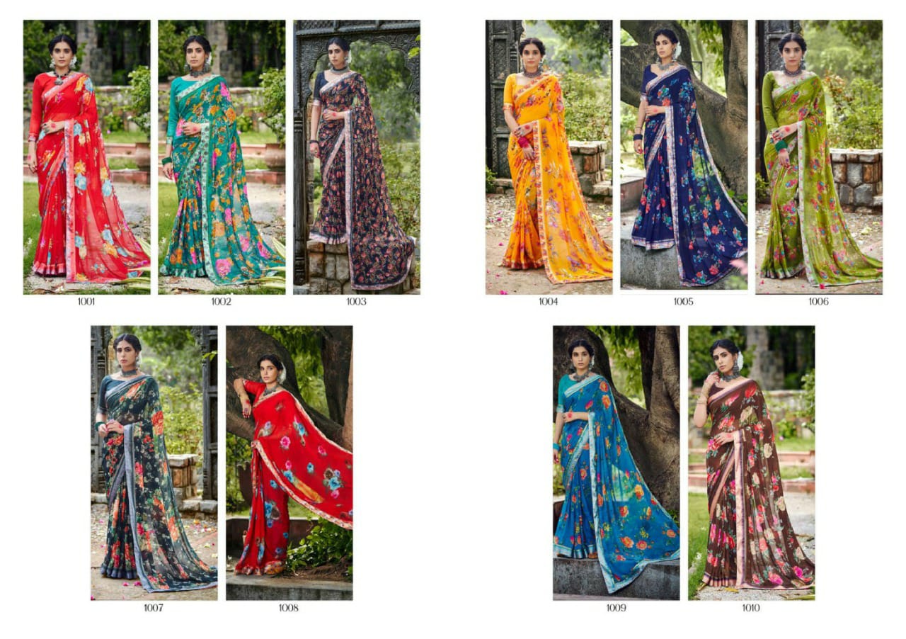 Saroj Khushboo Casual Wear Georgette Saree Buy Indian Georgette Saree Online