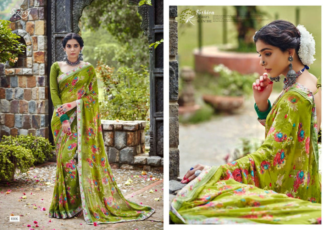 Saroj Khushboo Casual Wear Georgette Saree Buy Indian Georgette Saree Online