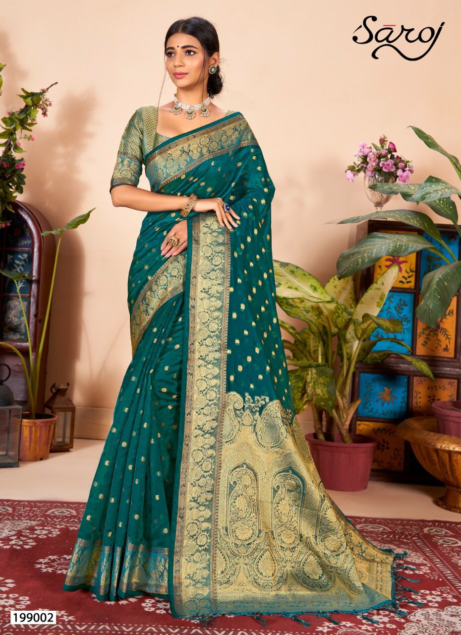 Saroj Rubaru Soft Orgenza Party Wear Saree Catalog