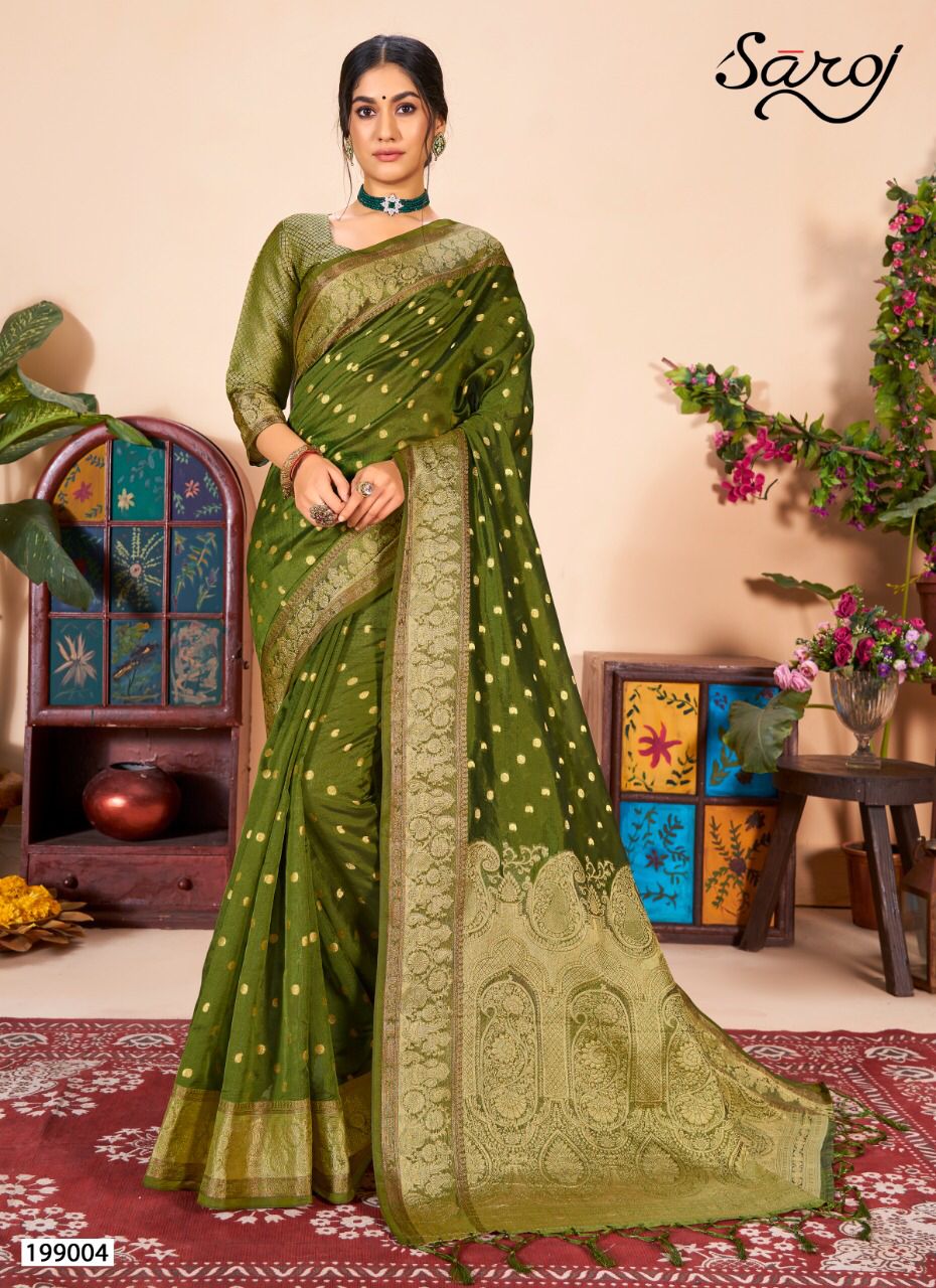 Saroj Rubaru Soft Orgenza Party Wear Saree Catalog