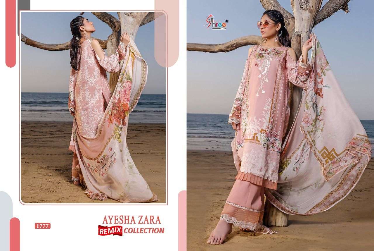 Shree Ayesha Zara Remix Collection Pure Cotton Print Pakistani Suits Catalog