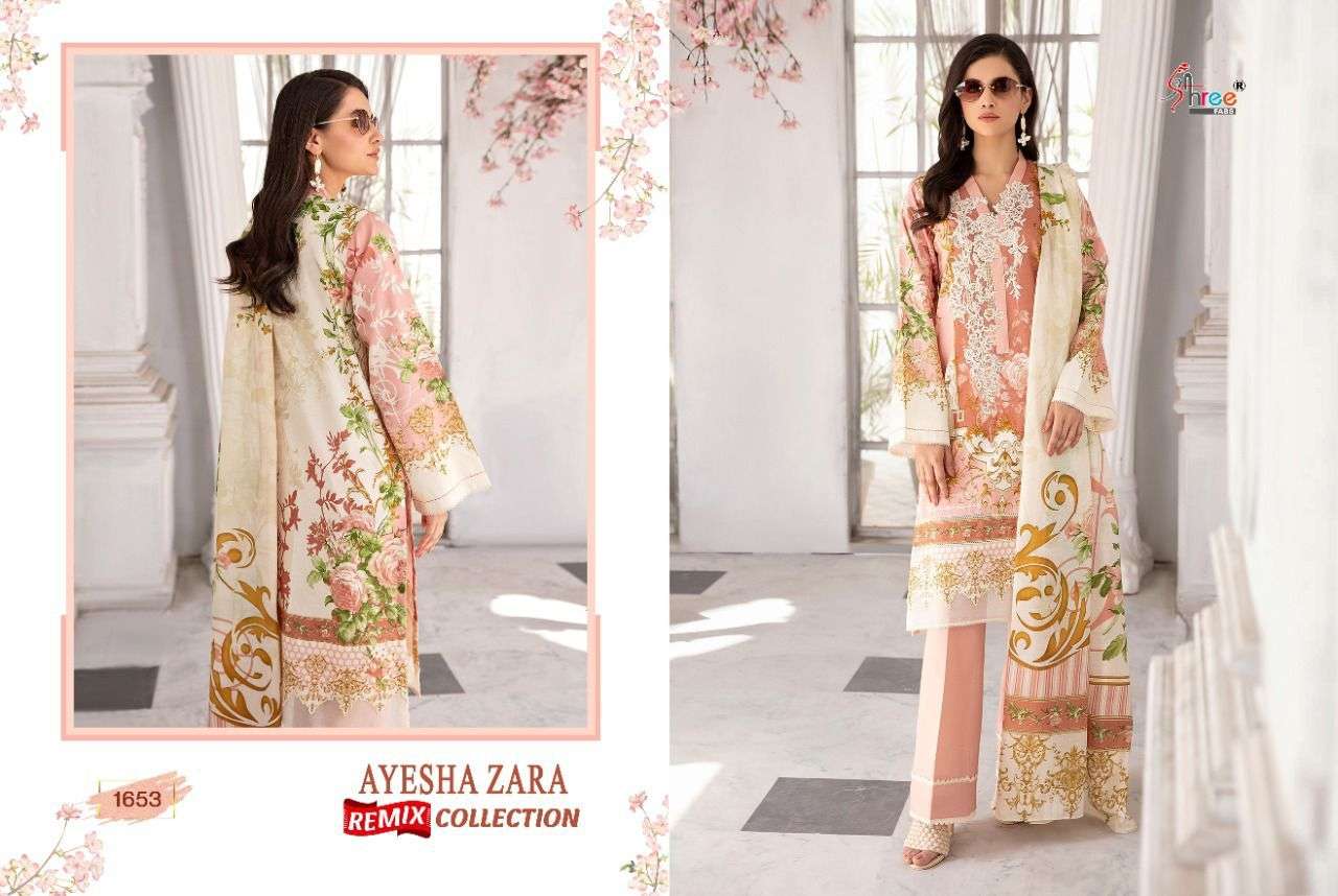 Shree Ayesha Zara Remix Collection Pure Cotton Print Pakistani Suits Catalog