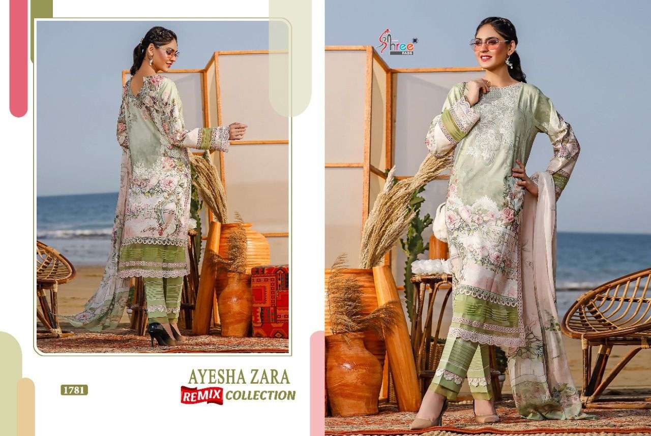 Shree Ayesha Zara Remix Collection Pure Cotton Print Pakistani Suits Catalog