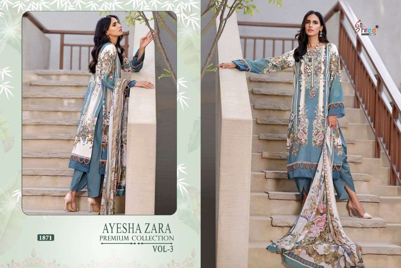 Shree Ayesha Zara Remix Collection Pure Cotton Print Pakistani Suits Catalog