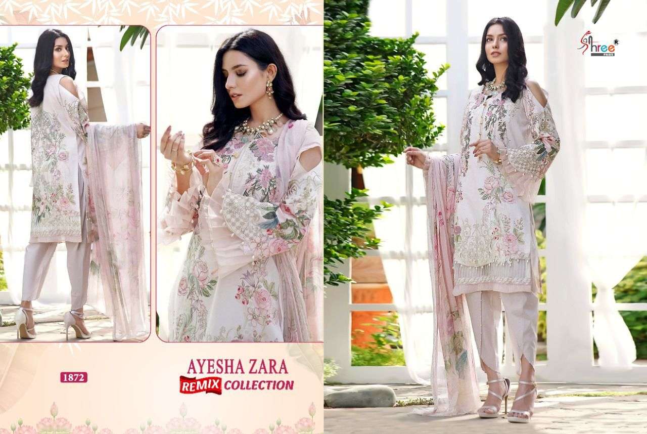 Shree Ayesha Zara Remix Collection Pure Cotton Print Pakistani Suits Catalog