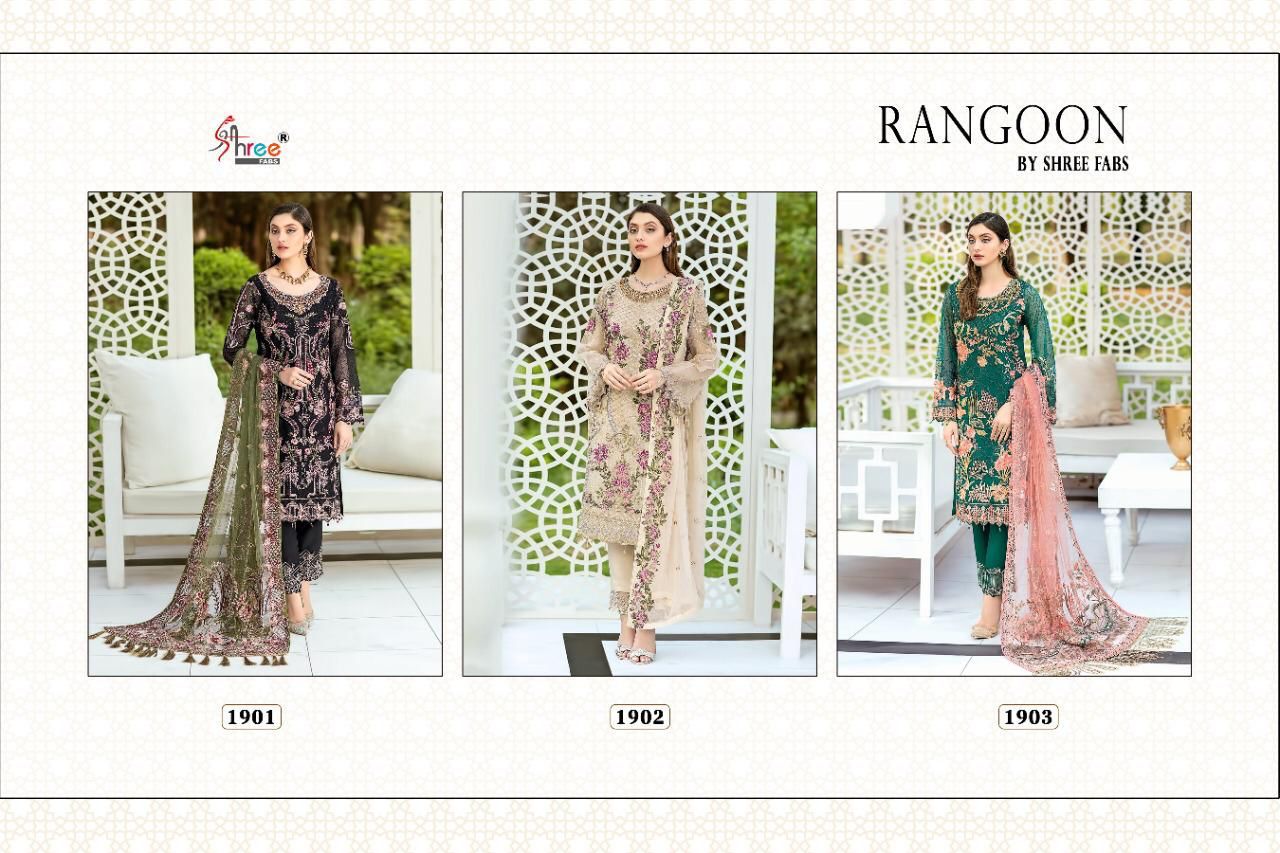 Shree Ragoon Geogette Wear Pakistani Salwar Kameez Catalog