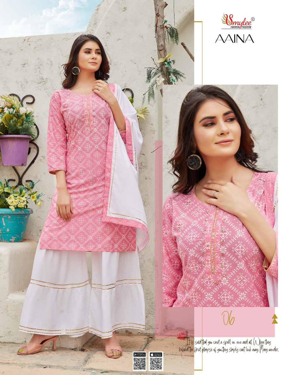 Smylee  Aaina Exclusive Designer Kurti  Bottom With Dupatta Catalog