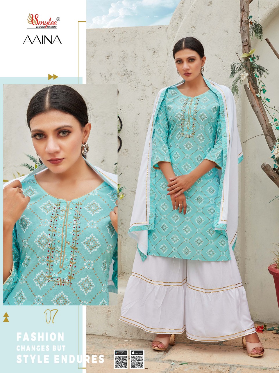 Smylee  Aaina Exclusive Designer Kurti  Bottom With Dupatta Catalog