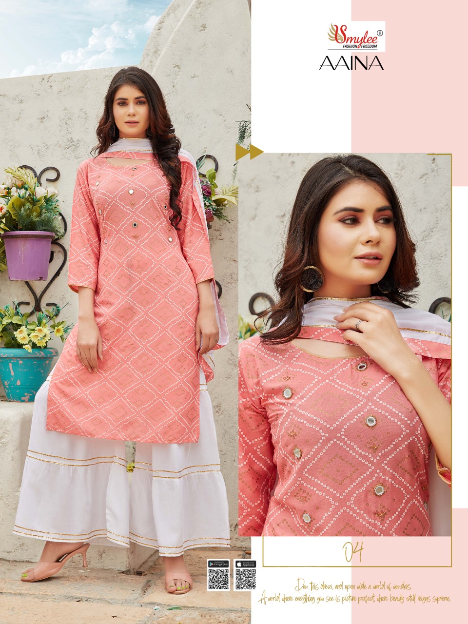 Smylee  Aaina Exclusive Designer Kurti  Bottom With Dupatta Catalog