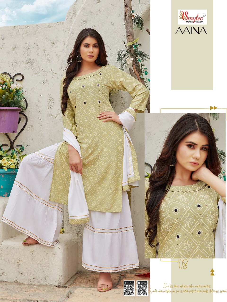 Smylee  Aaina Exclusive Designer Kurti  Bottom With Dupatta Catalog
