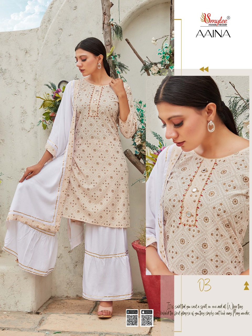 Smylee  Aaina Exclusive Designer Kurti  Bottom With Dupatta Catalog