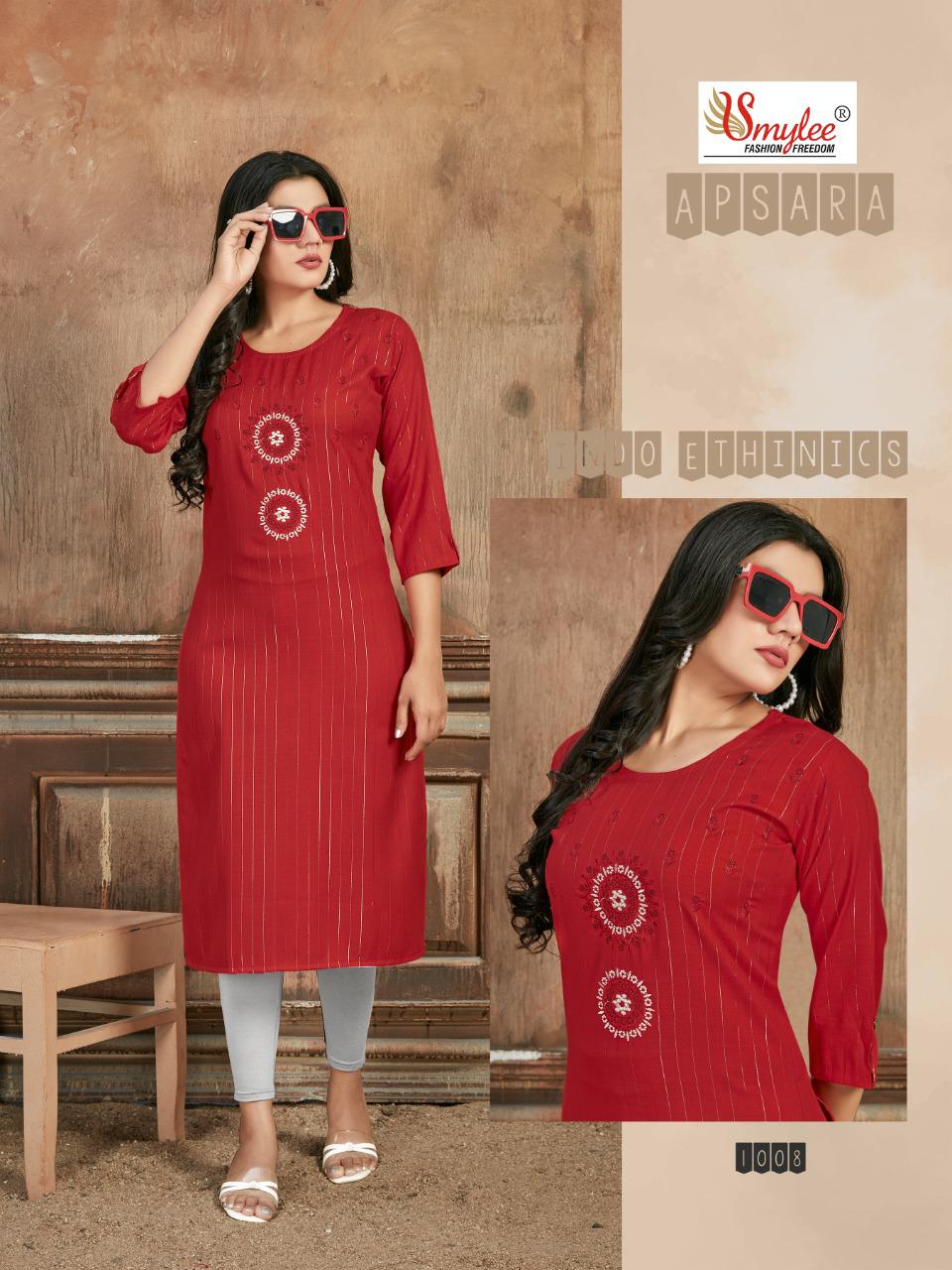 Smylee Apsara Heavy Linning Ethnic Wear Designer Kurti Catalog