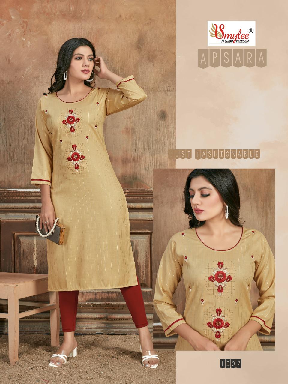 Smylee Apsara Heavy Linning Ethnic Wear Designer Kurti Catalog