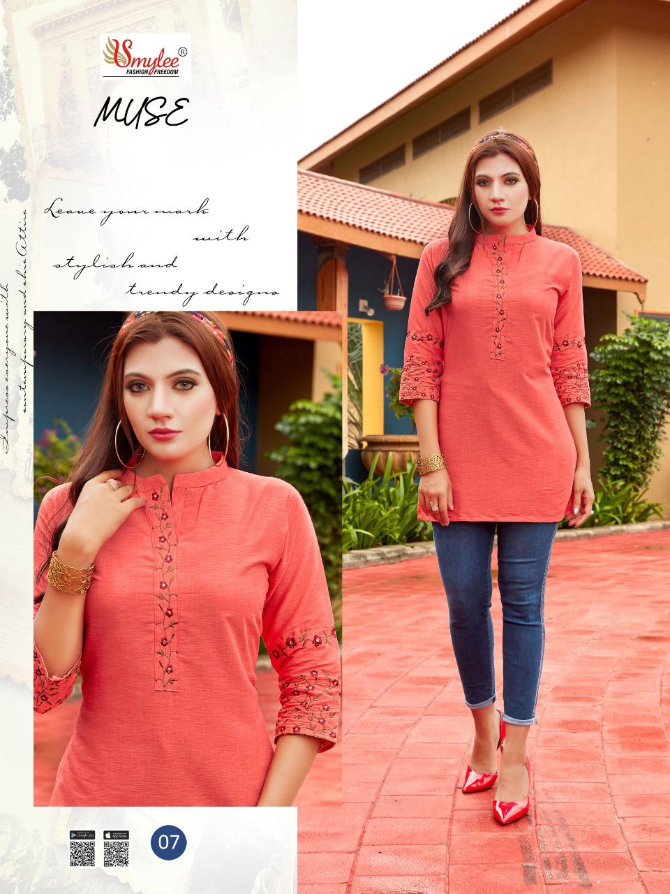 Smylee Muse Ethnic Wear Rayon Western Top Catalog
