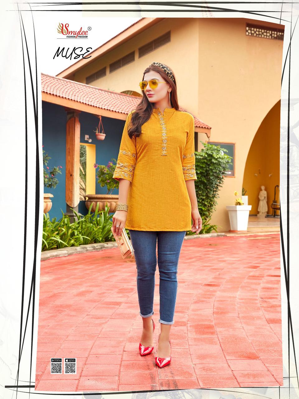 Smylee Muse Ethnic Wear Rayon Western Top Catalog