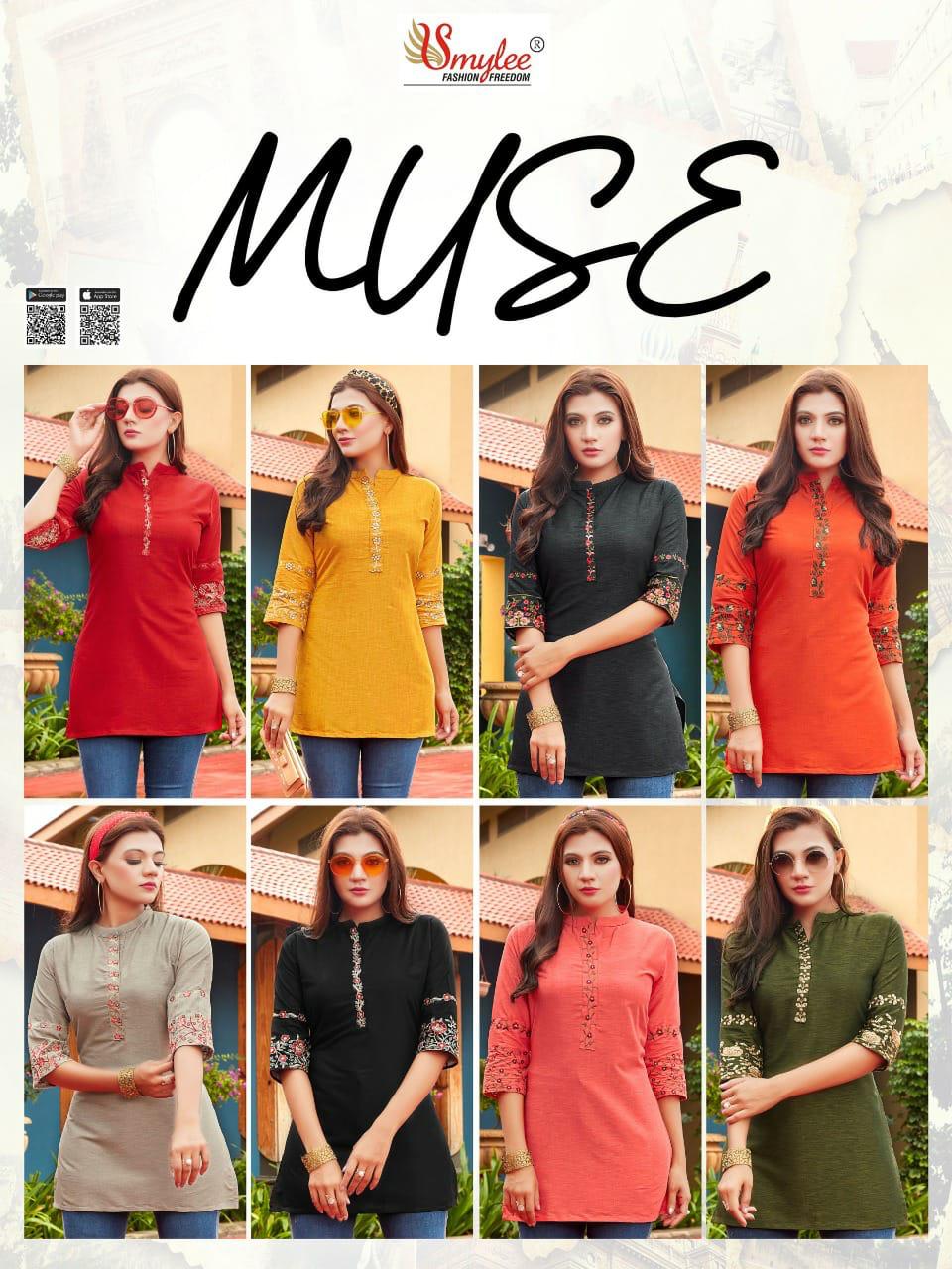 Smylee Muse Ethnic Wear Rayon Western Top Catalog