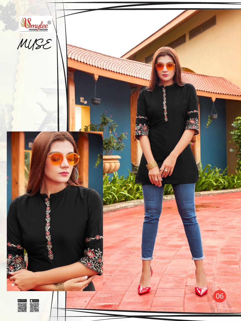 Smylee Muse Ethnic Wear Rayon Western Top Catalog