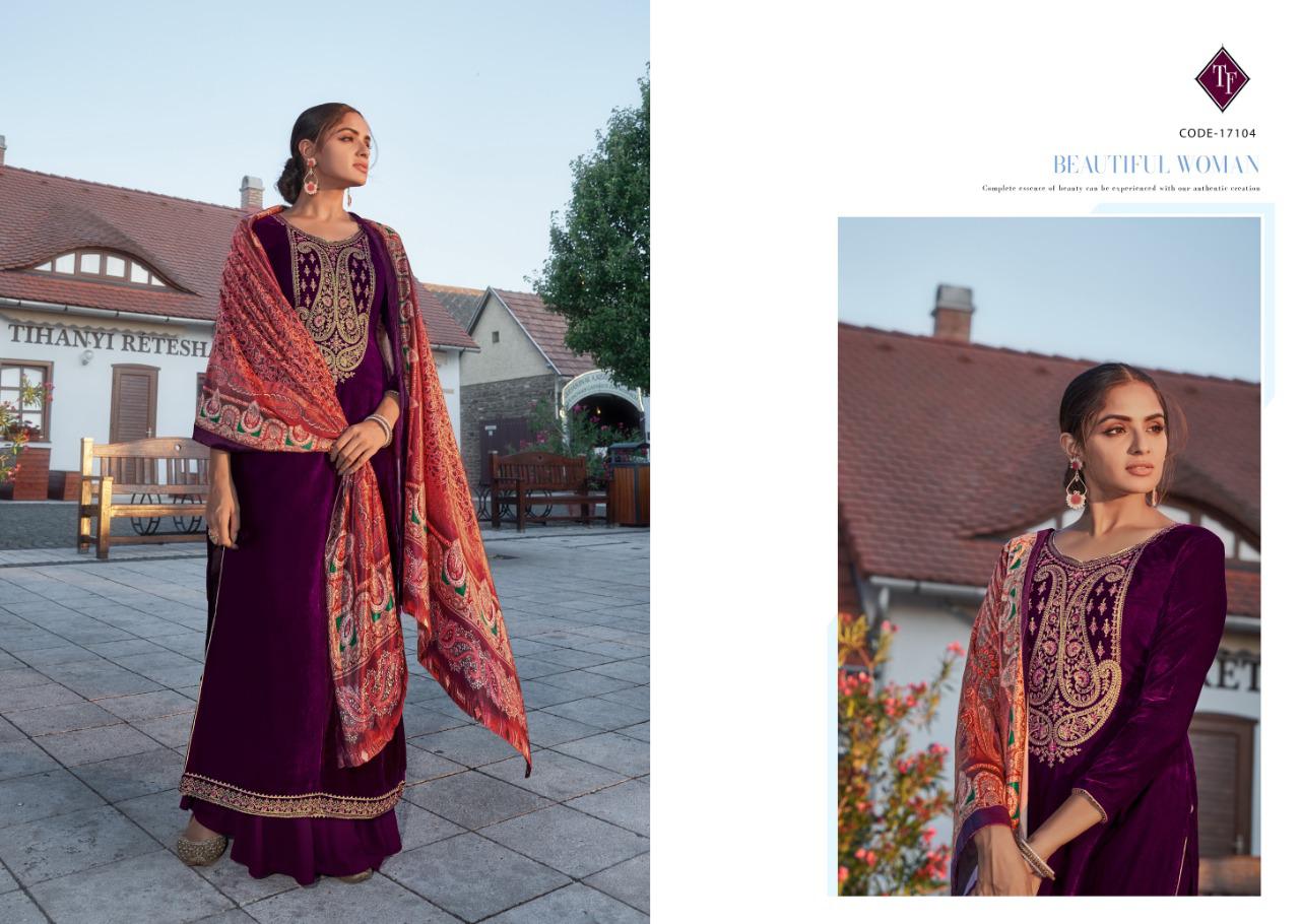 Tanishk Faiz Velvet Embroidered Winter Designer Salwar Suits  Buy Cash On Delivery Wholesale Dress Materials