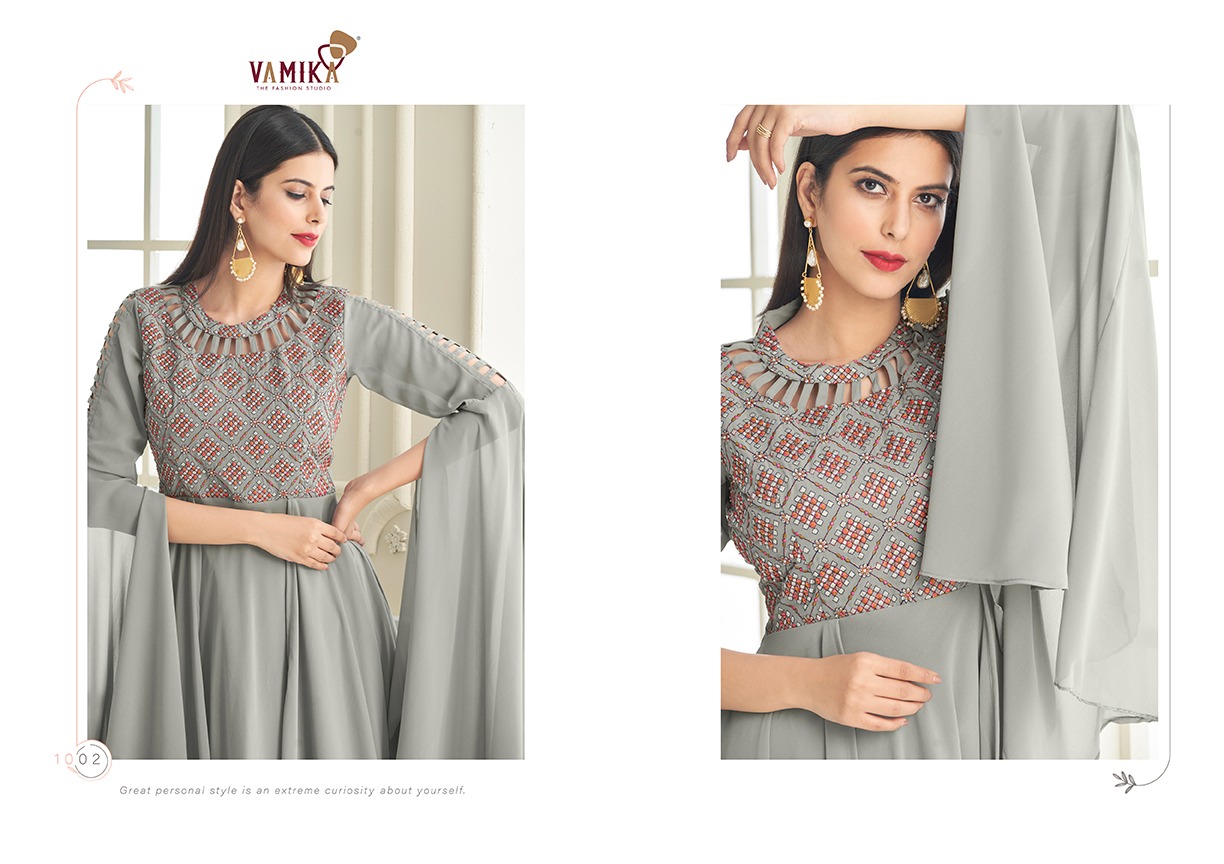 Vamika Vihana Exclusive Wear Georgette Ladies Gown Catalog