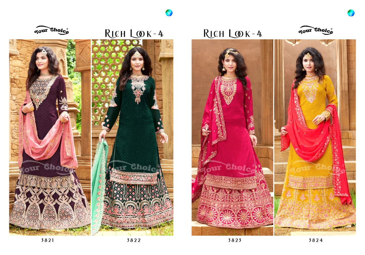 Your Choice Rich Look Vol  4 Designer Salwar Suits Catalog