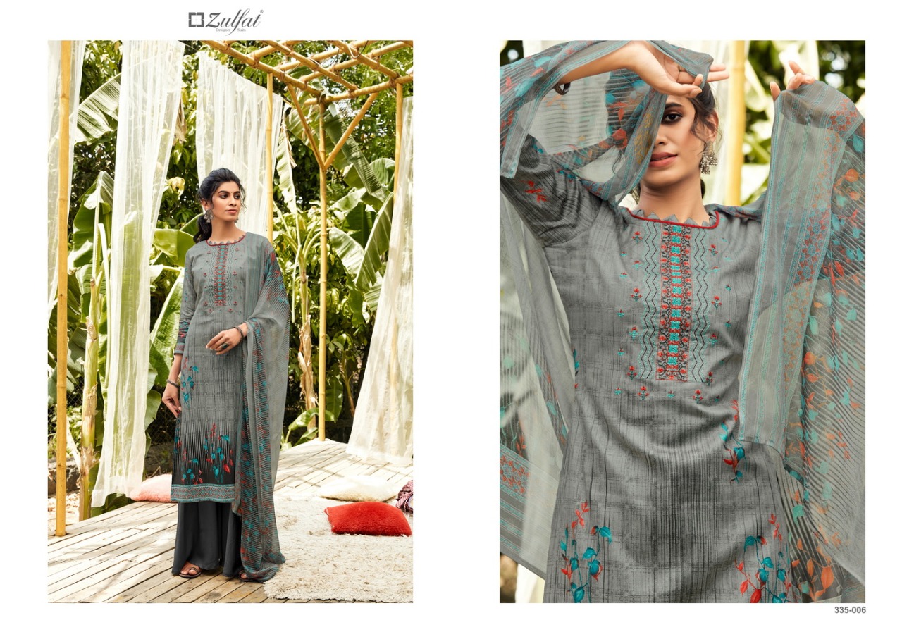 Zulfat Anaya Jam Cotton Designer Dress Material Catalog