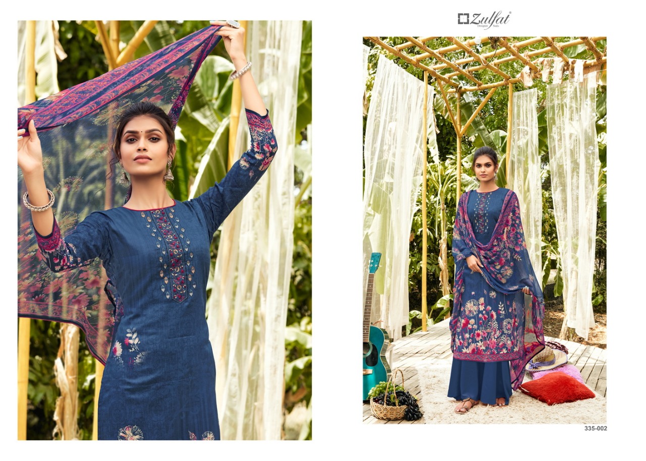 Zulfat Anaya Jam Cotton Designer Dress Material Catalog