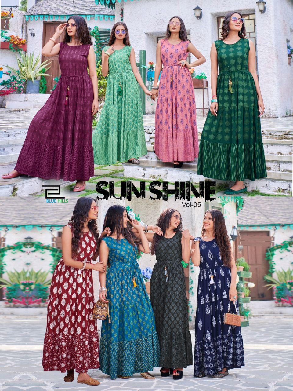 Blue Hills Sun Shine Vol 5 Anarakli Long Kurti Catalog
