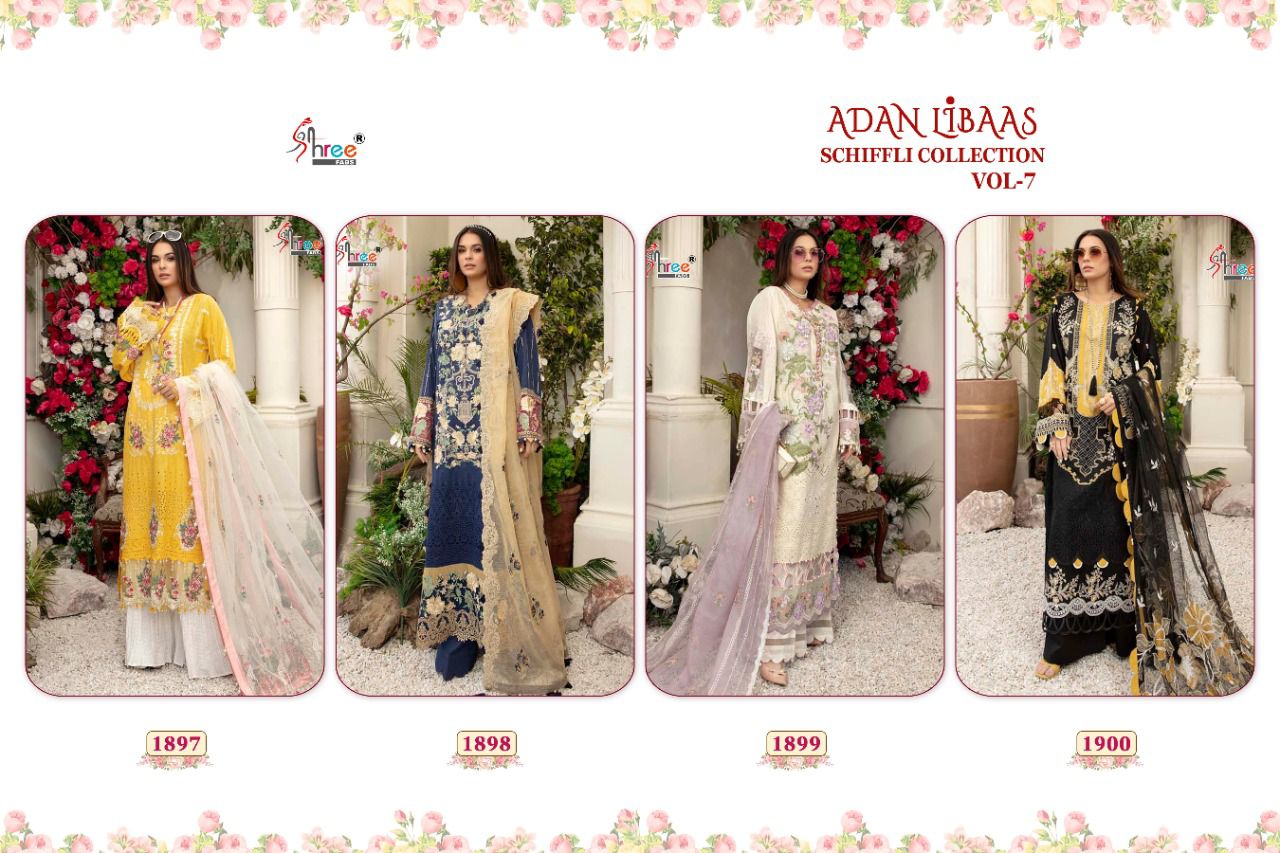 Shree Adan Libass Schiffli Vol 7 Pakistani Salwar Kameez Catalog