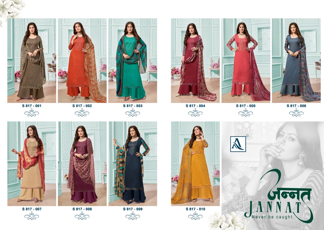 Alok Jannat Vol  2 Pure Jam Designer Dress Materiial Catalog