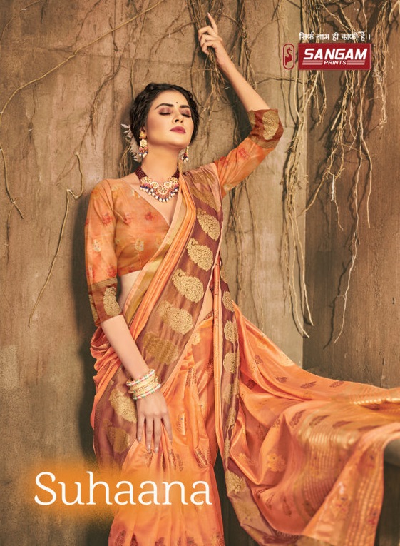 Sangam Presents Shuhaana Organza Rich Pallu Sarees