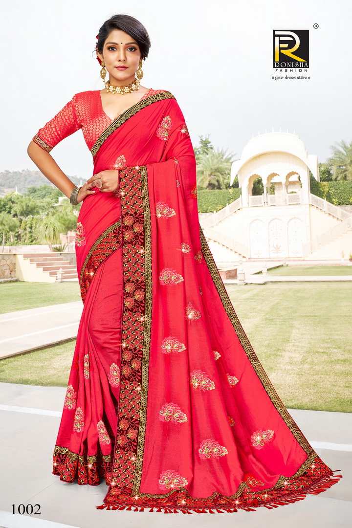 Ranjna Malhar Thread Work Heavy Diamond Exclusive Saree Collecton Online Shop