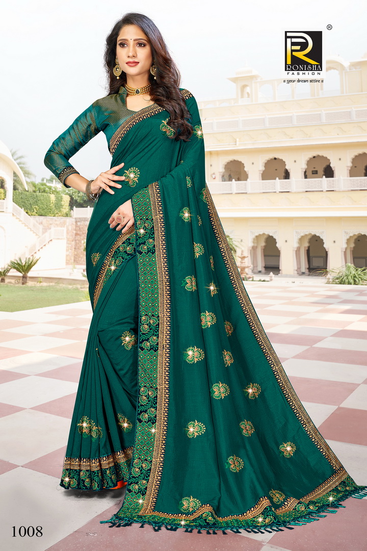 Ranjna Malhar Thread Work Heavy Diamond Exclusive Saree Collecton Online Shop