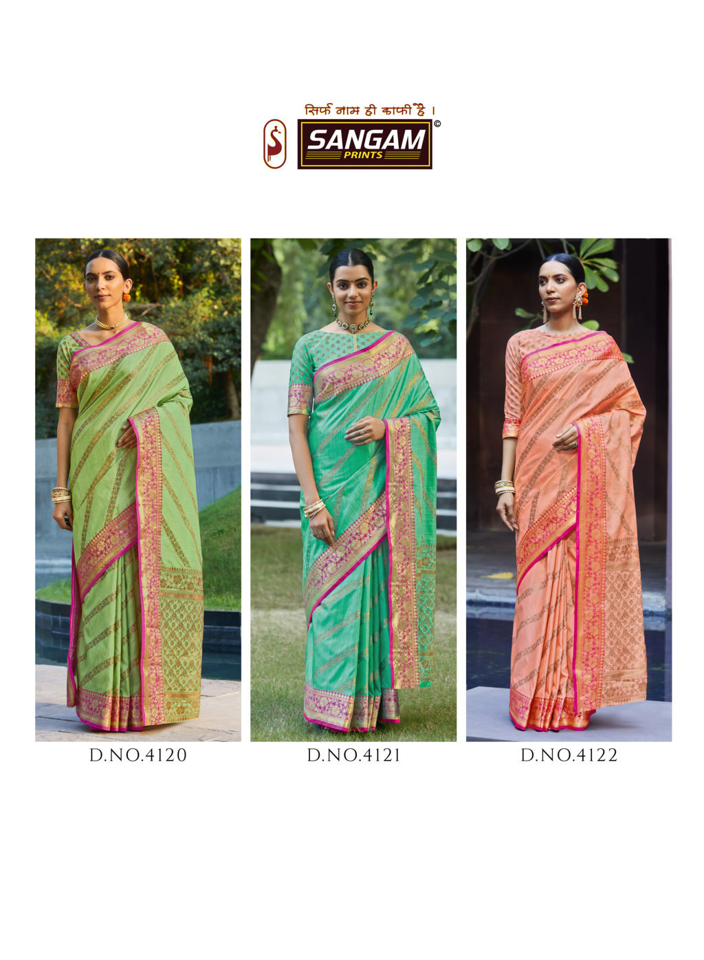 Sangam Presents Metallic Silk Designer Soft Silk Sarees
