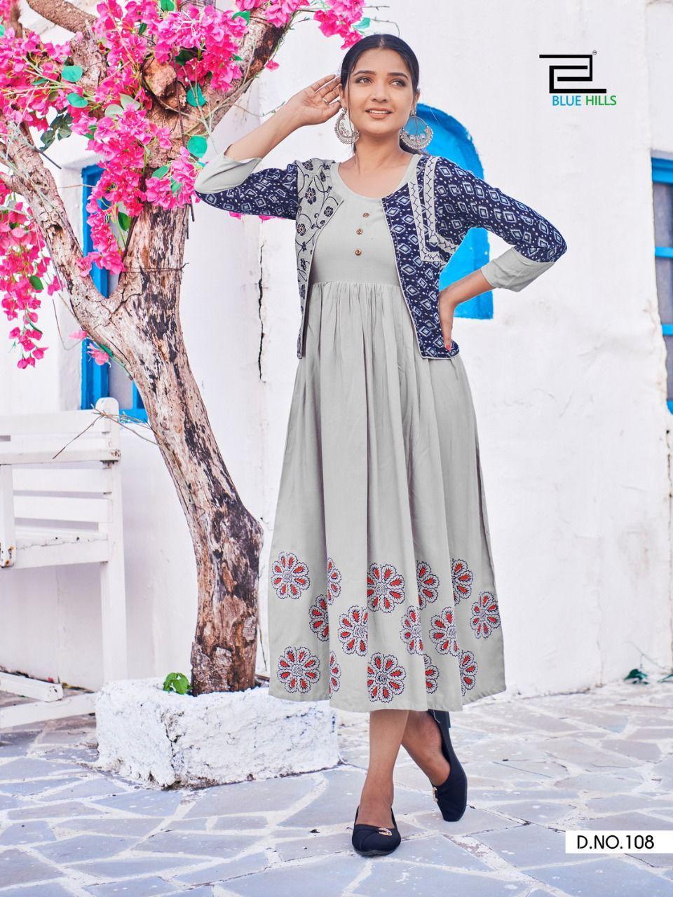 Blue Hills Trend Vol 15 Designer Printed Kurti Wholesale Surat Catalog