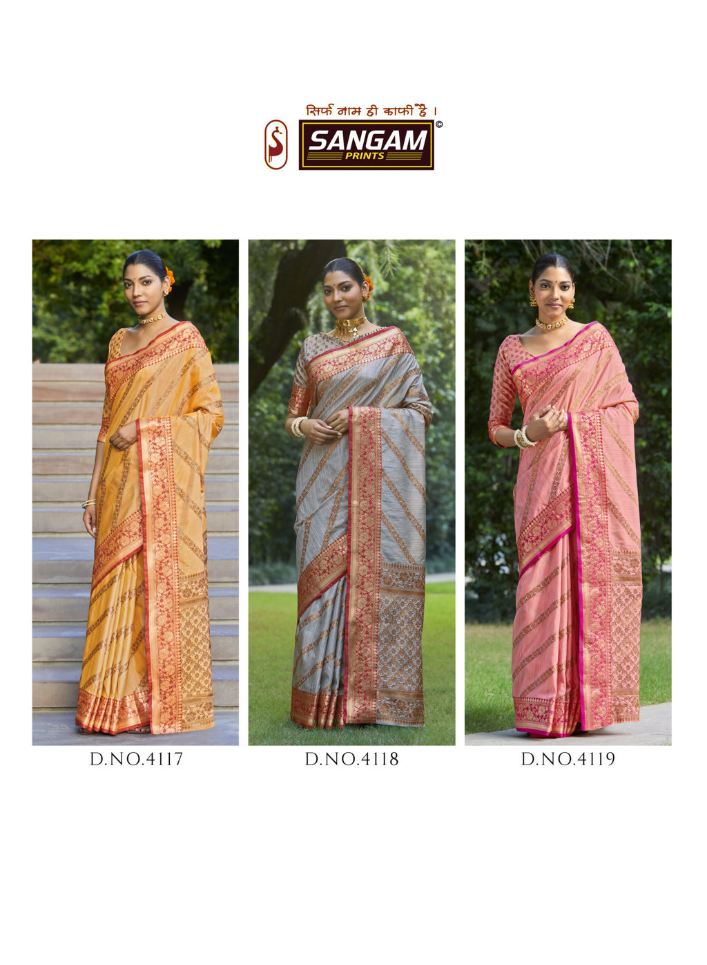 Sangam Presents Metallic Silk Designer Soft Silk Sarees
