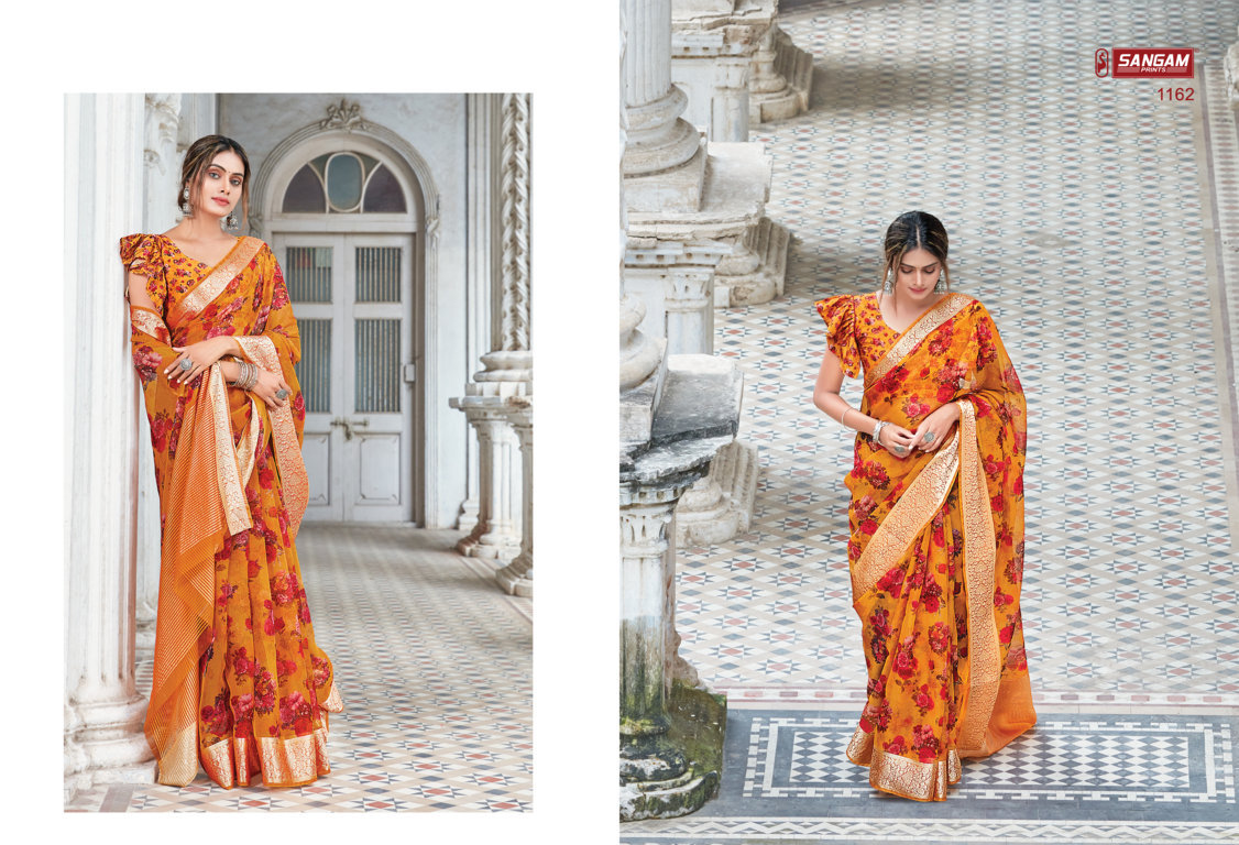 Sangam Presents Angel Organza Digital Printed Sarees